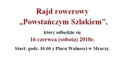 obrazek do Rajd rowerowy  „Powstańczym...