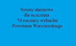 obrazek do Syreny alarmowe dla...