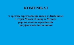 obrazek do Komunikat - funkcjonowanie...