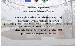 obrazek do Otwarcie placu zabaw...