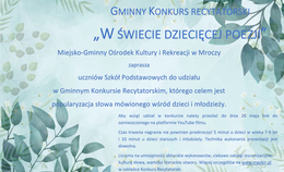 obrazek do Gminny Konkurs Recytatorski