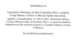 obrazek do 24 grudnia Urząd Miasta...