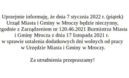 obrazek do 7 stycznia Urząd Miasta...